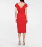 Safiyaa Ramona crêpe halterneck cutout top