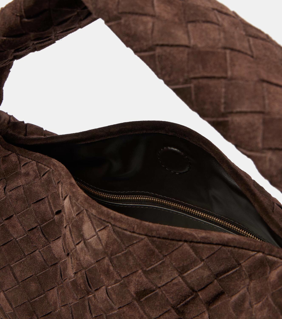 ＊BOTTEGA VENETA＊Brown Suede Small Hop ショルダーバッグ Bottega Veneta Hop Intrecciato Small suede tote bag Bottega