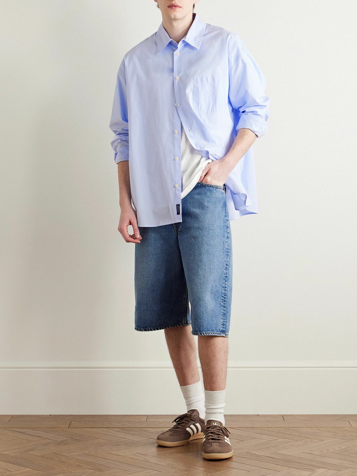 Noah - Oversized Cotton-Poplin Shirt - Blue Noah NYC