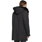 Yves Salomon - Army Black Down and Fur Bachette Coat