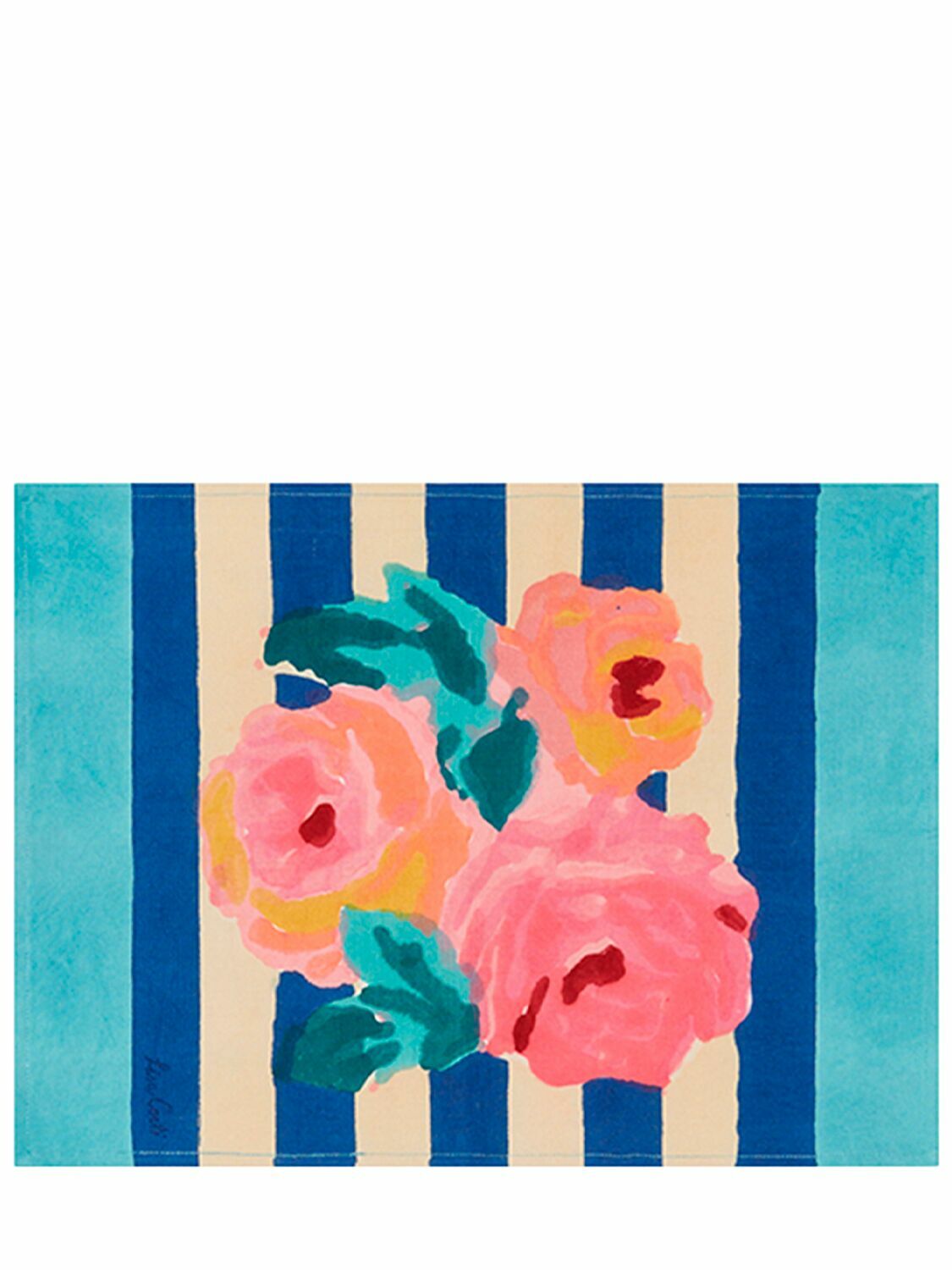 LISA CORTI Set Of 2 Nizam Stripes Blue Placemats