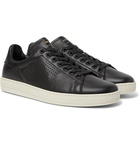 TOM FORD - Warwick Perforated Full-Grain Leather Sneakers - Black