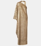 Taller Marmo Gilded Ubud scarf-detail sequined gown
