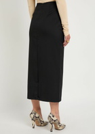 Reformation Britt Twill Midi Skirt Brown