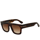 Tom Ford Sunglasses Women's Fausto Sunglasses in Dark Havana/Gradient Brown
