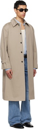 TONYWACK Beige Cotton Twill Single-Breasted Over Coat