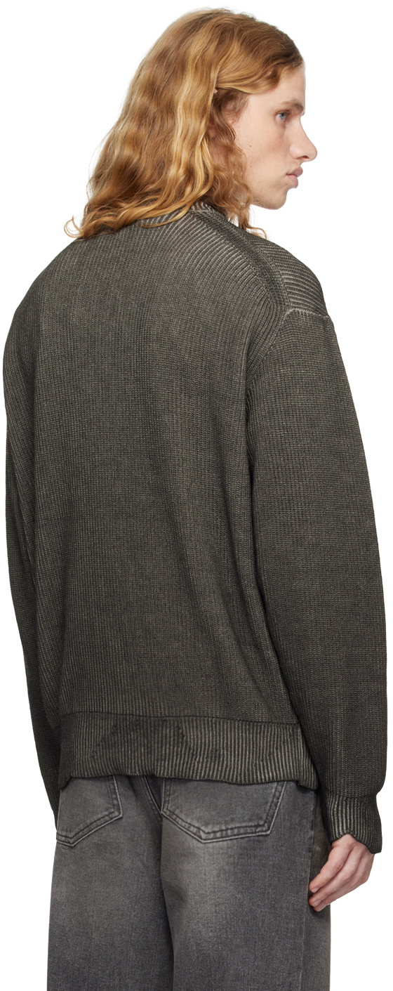 COOR Gray Cutting Detail Dying Sweater