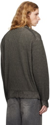 COOR Gray Cutting Detail Dying Sweater