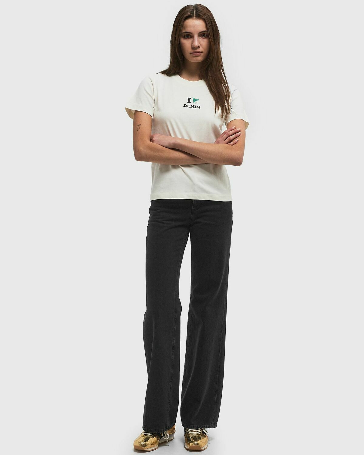 CLOSED PRINTED TEE Beige Womens Shortsleefe