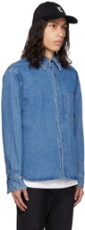 Wooyoungmi Blue Embroidered Denim Shirt