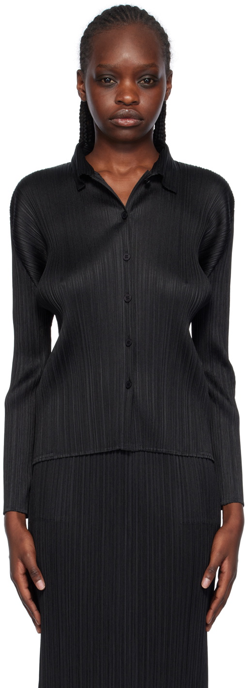 Pleats Please Issey Miyake Black Basics Blouse Pleats Please Issey 