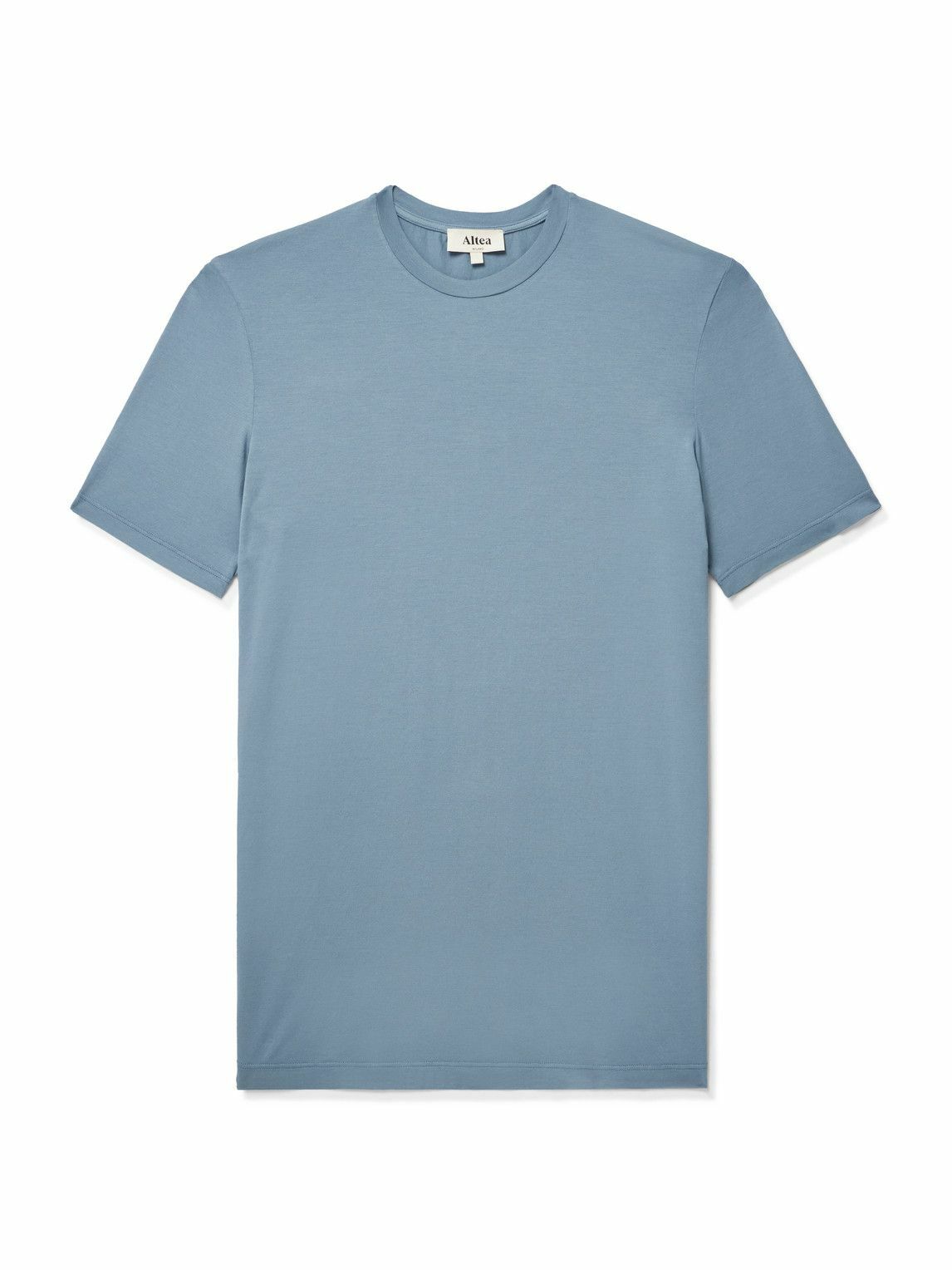 Altea - Lewis Slim-Fit Stretch-Cotton Jersey T-Shirt - Blue