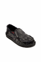 Diesel D-Lukas - Espadrilles in frayed denim - Moccasins and Mules Mens in Black