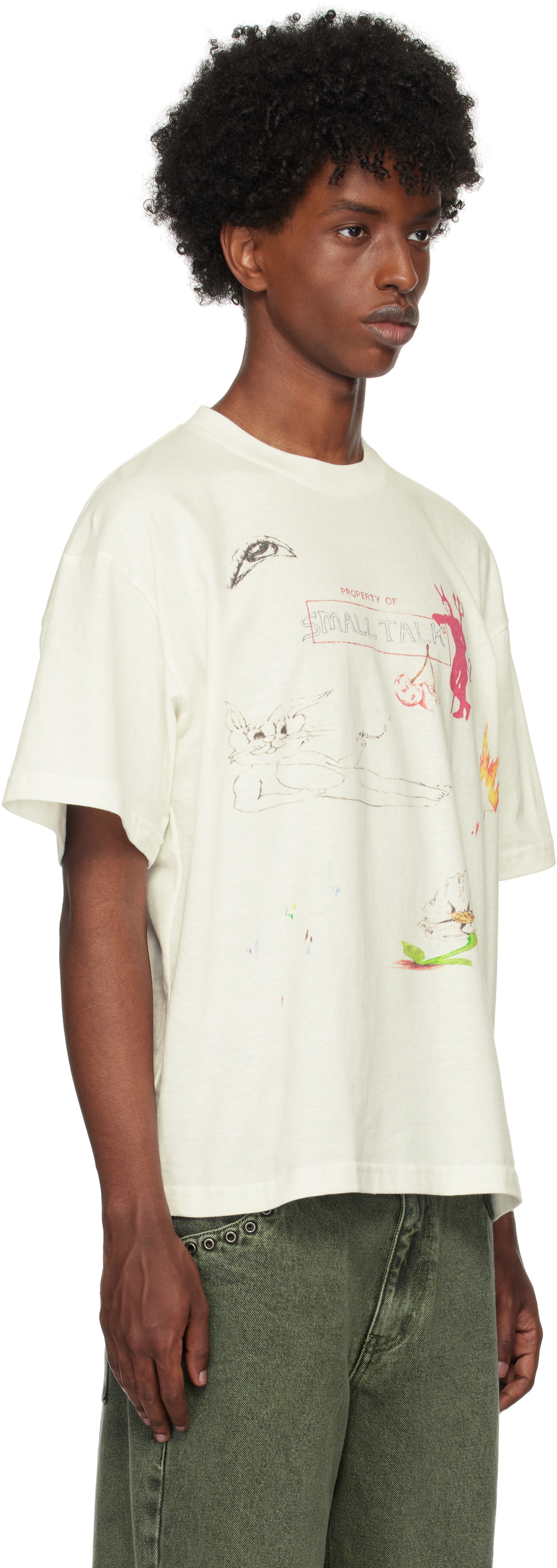 feather tulle knit T-shirt ホワイト SENEE feather tulle knit T-shirt ホワイト SENEE feather tulle knit T