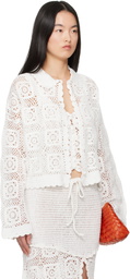 Holzweiler White Rosie Crochet Cardigan