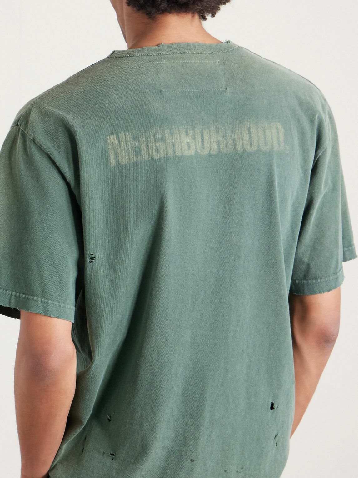 Neighborhood - Chito Savage Cotton-Jersey T-Shirt - Green Neighborhood