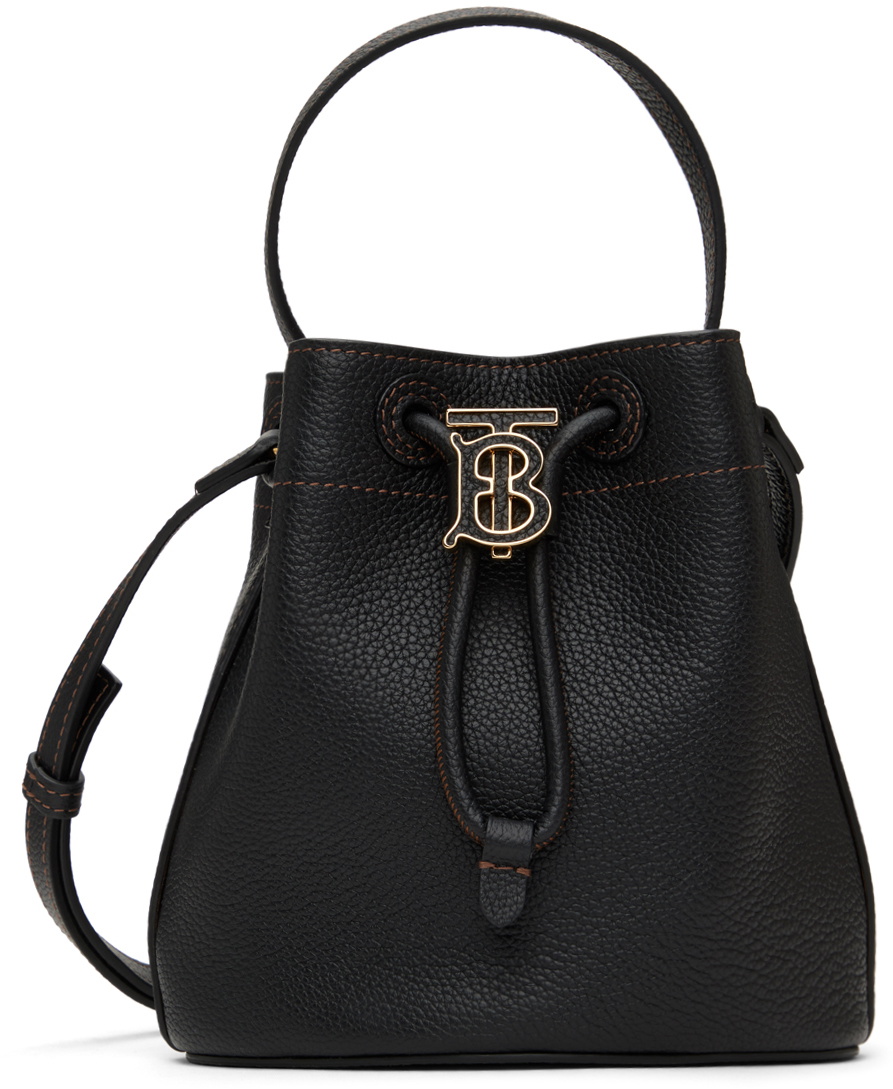 【BURBERRY】MINI TB BUCKET BAG Mini TB Bucket Bag in Dark birch brown - Women | Burberry