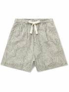 Karu Research - Straight-Leg Embroidered Cotton Drawstring Shorts - Neutrals