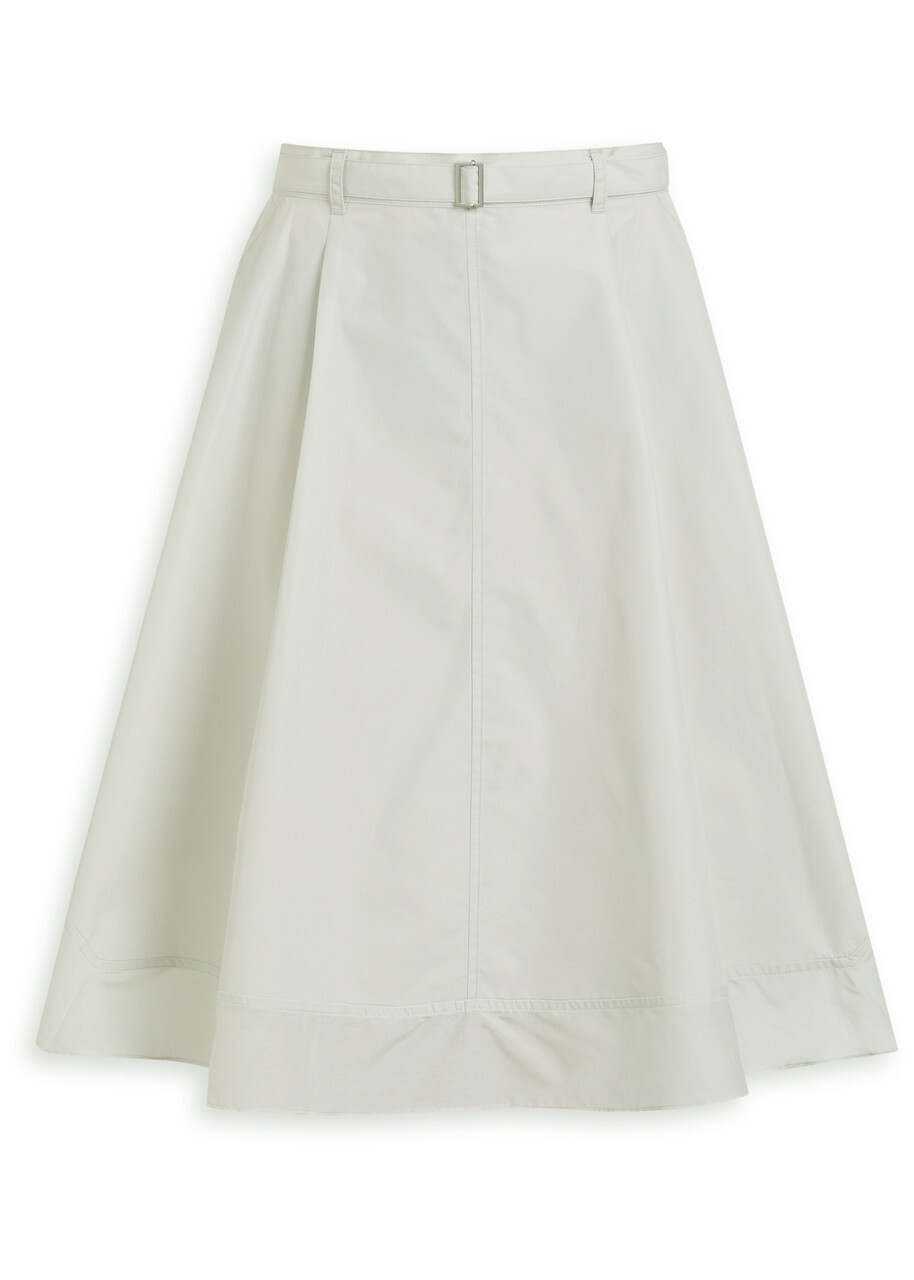 3.1 Phillip Lim Flounce Cotton-blend Midi Skirt Light Grey