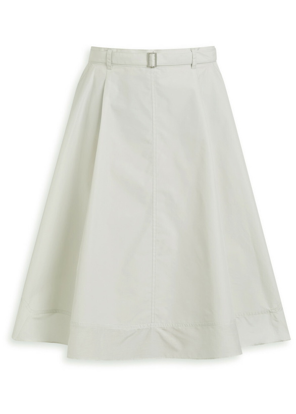 Photo: 3.1 Phillip Lim Flounce Cotton-blend Midi Skirt Light Grey