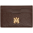 AMIRI Brown 'MA' Quad Leather Card Holder