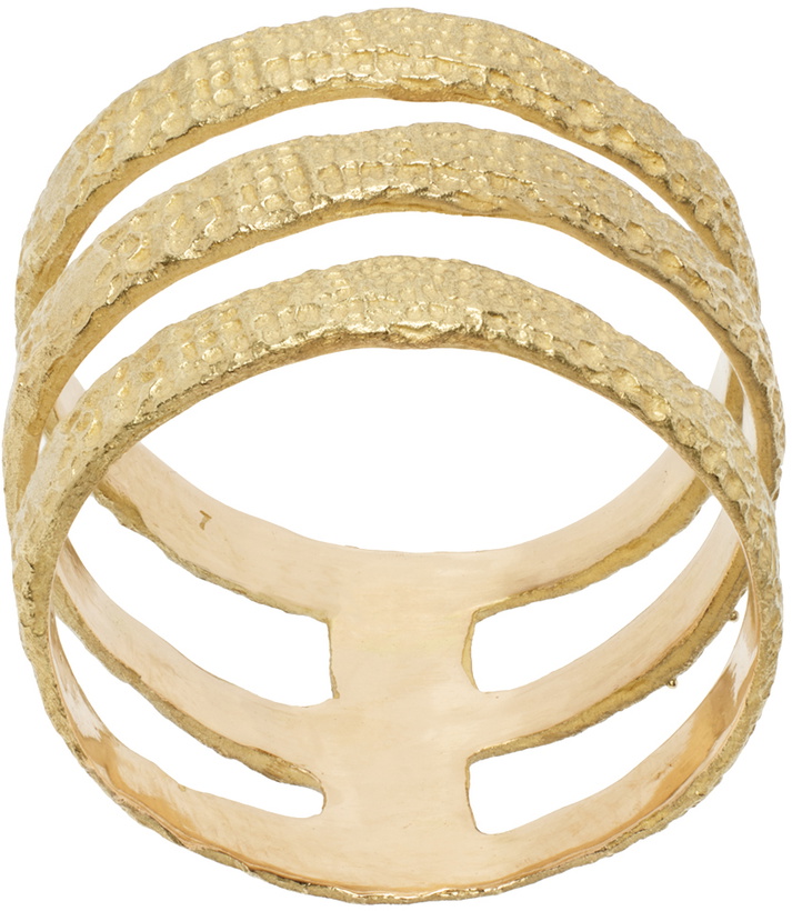 Photo: ELHANATI Gold Graphic Nude Triple Ring