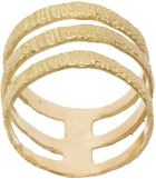 ELHANATI Gold Graphic Nude Triple Ring