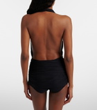 Adriana Degreas Draped halterneck swimsuit