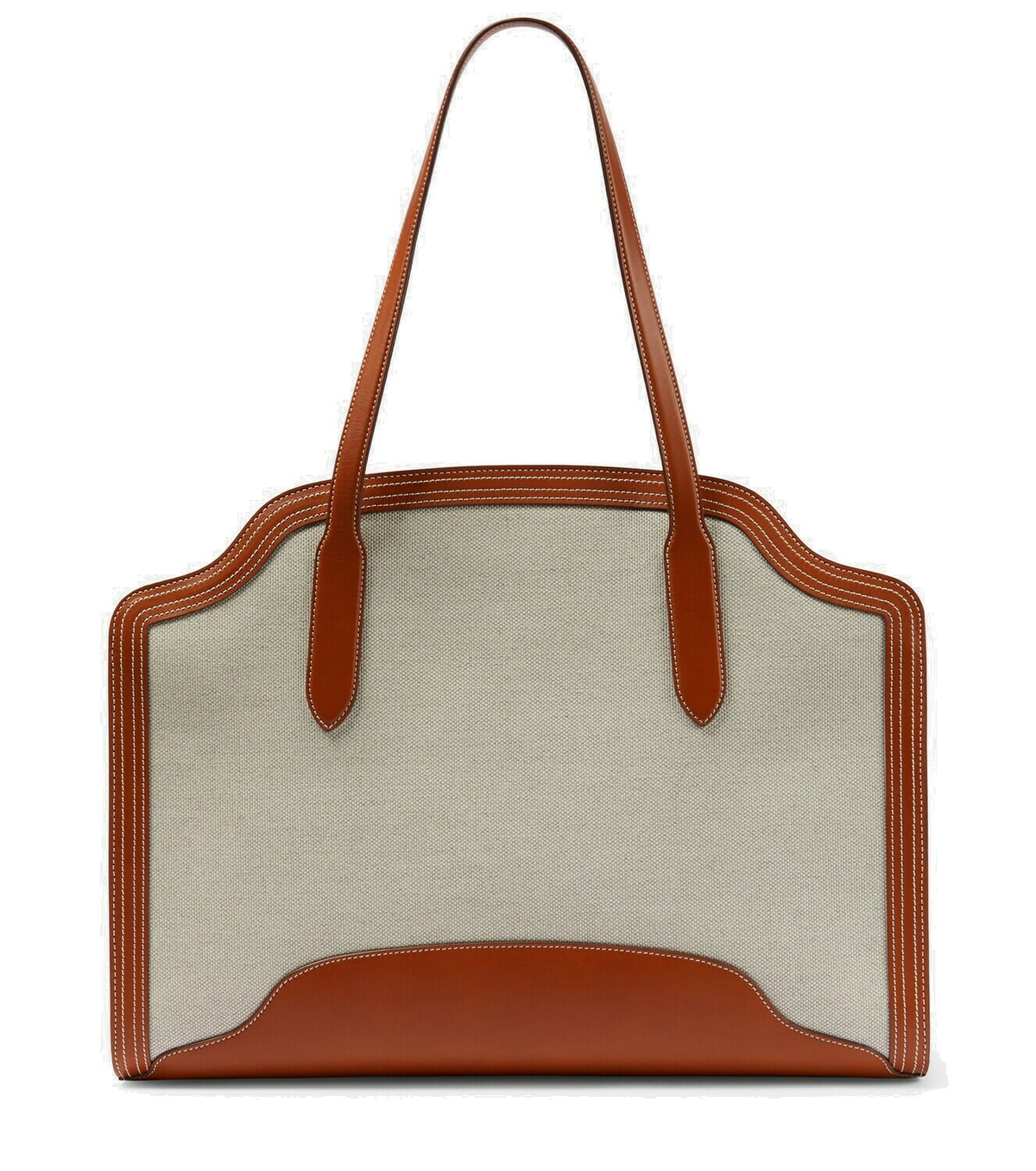 Loro Piana Cabas Sesia leather-trimmed canvas tote bag Loro Piana