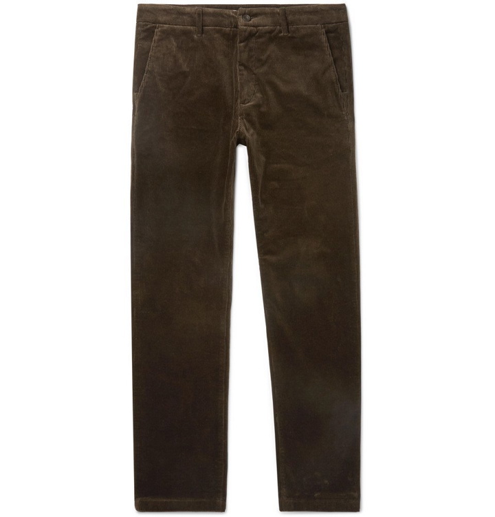 Photo: NN07 - Karl Slim-Fit Stretch-Cotton Corduroy Trousers - Men - Brown