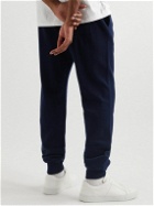 Mr P. - Tapered Pintucked Wool and Cashmere-Blend Sweatpants - Blue