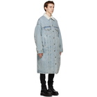 R13 Blue Denim Lyle Trucker Coat