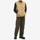 Kestin Men's Linton Padded Vest in Sand Recycled Nylon