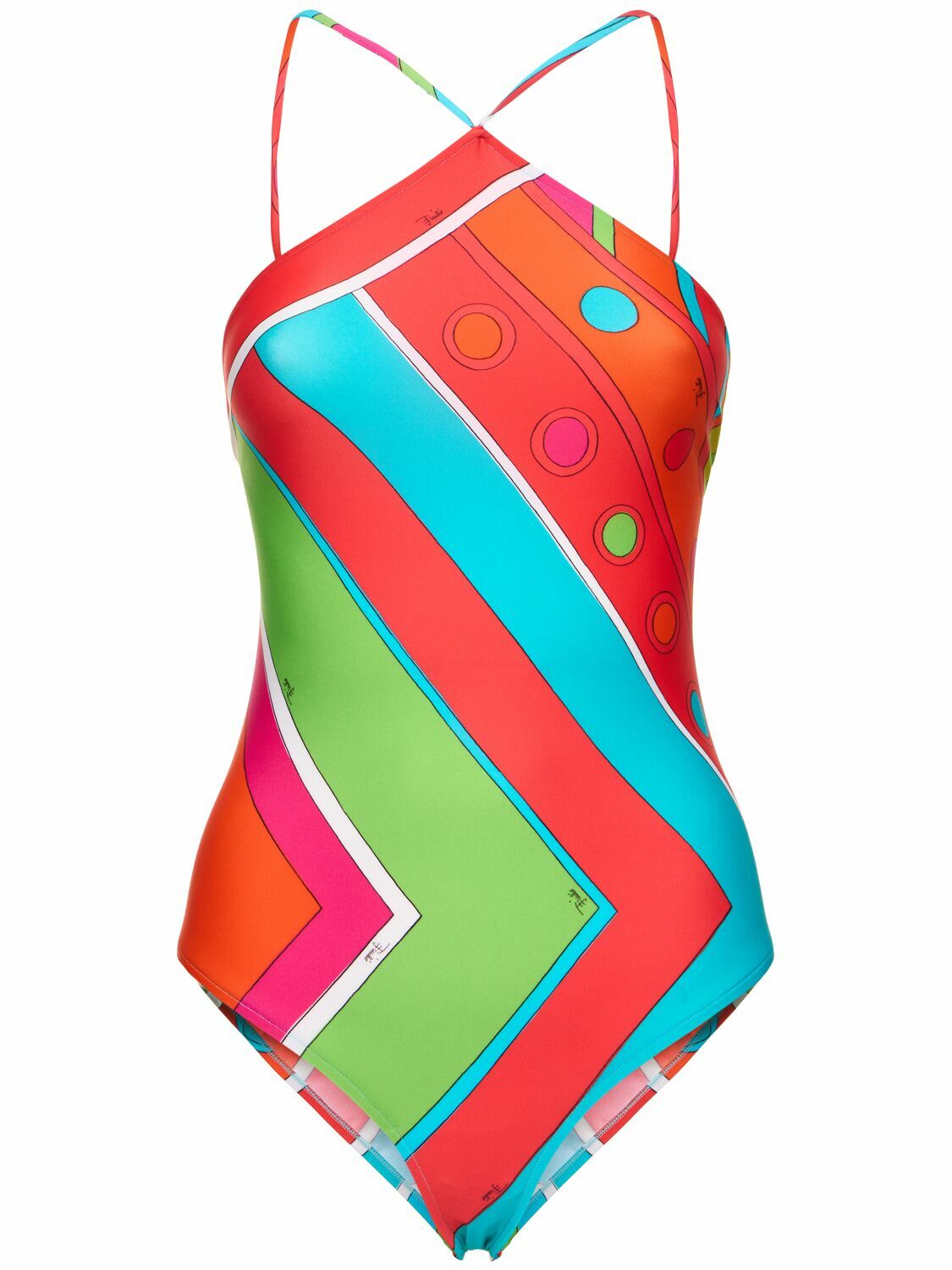 PUCCI Shiny Lycra One Piece Swimsuit Emilio Pucci