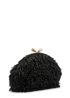 Anya Hindmarch Eyes Embellished Satin Clutch - Black - One Size
