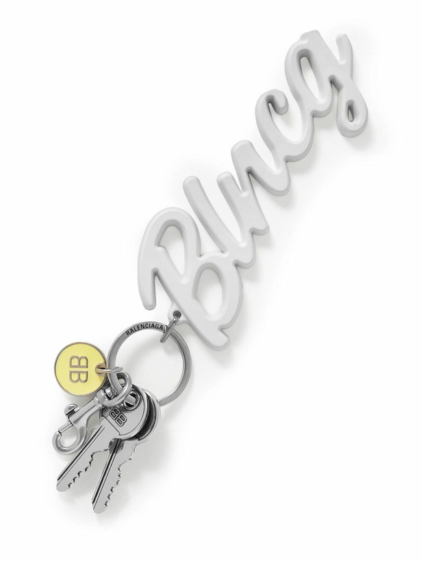 Photo: Balenciaga - Silver-Tone and Enamel Keyring