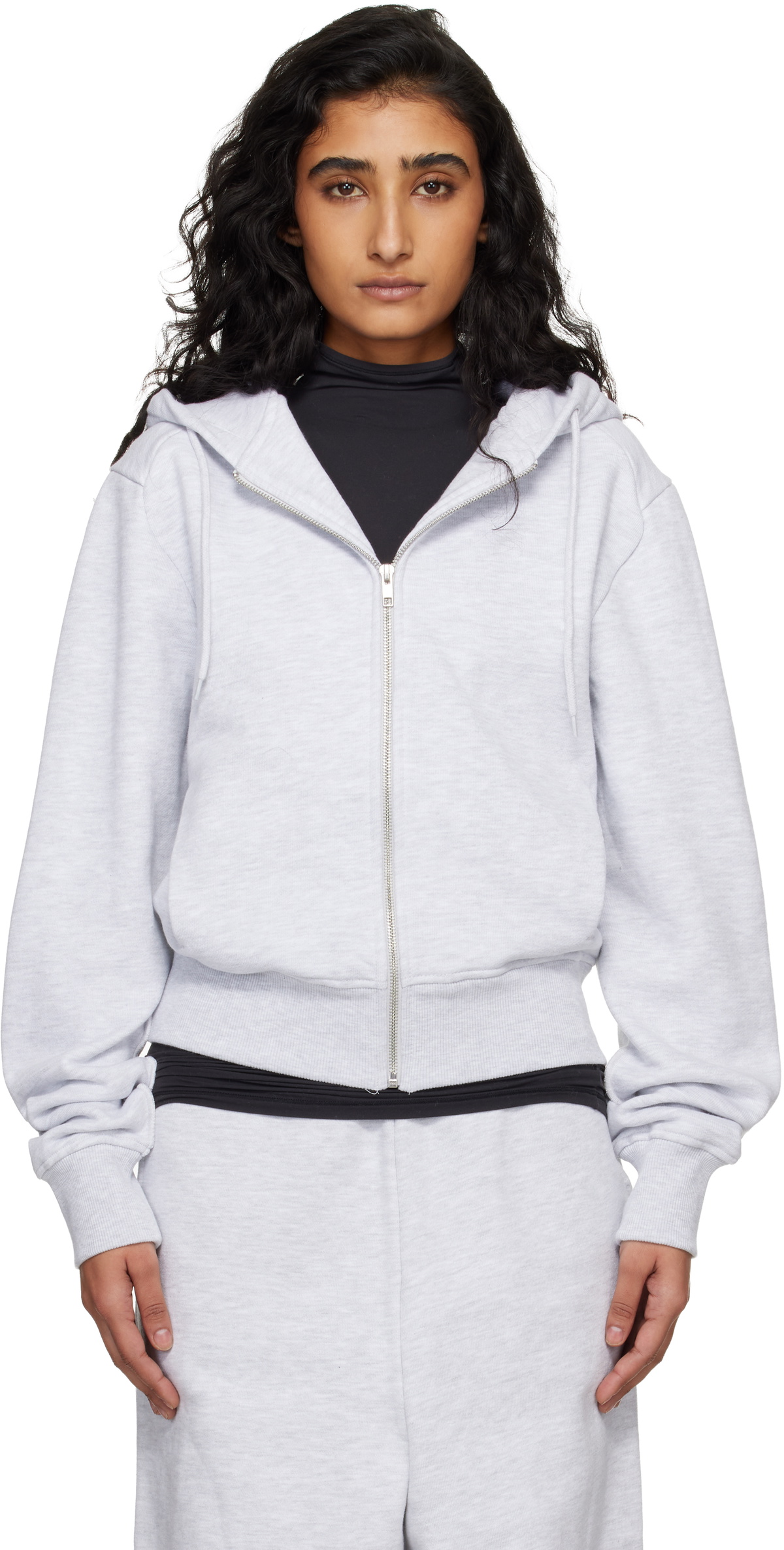 Entire Studios Gray Slim Zip Up Hoodie