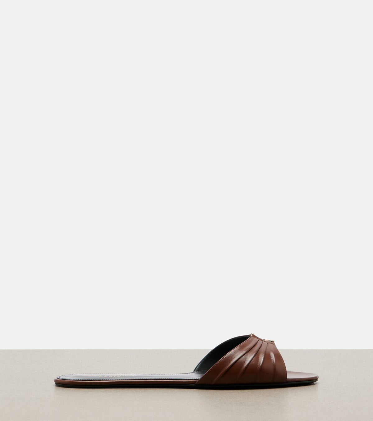 Saint Laurent Babylone leather slides