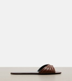 Saint Laurent Babylone leather slides