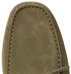 Tod's - Gommino Suede Driving Shoes - Men - Green