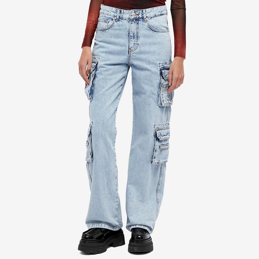 MISBHV Women's Cargo Jean in Light Blue MISBHV