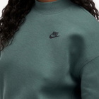 Nike Women's Tech Fleece Oversized Crew Sweat in Green/Black