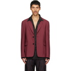 Dries Van Noten Burgundy Wool Blazer