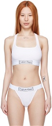Calvin Klein Underwear White Cotton Bra