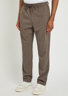 Les Deux Como Drawstring Tapered-leg Woven Trousers Bronze