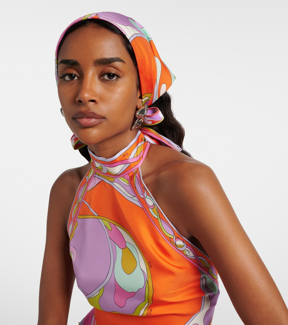 Pucci Orchidee silk twill scarf