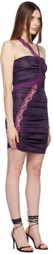 VAILLANT Purple Ruched Minidress
