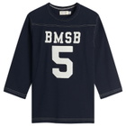 Beams Boy Women's 3/4 Sleeve Football T-Shirt in Navy 