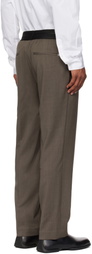 Helmut Lang Brown Tapered Pull-On Trousers