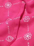 Marni - Logo-Print Cotton-Jersey Hooide - Pink